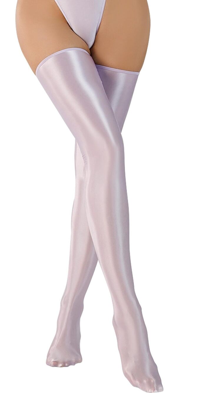 7909 Glossy Thigh Stockings Oil Shiny High Stockings Opaque Over Knee